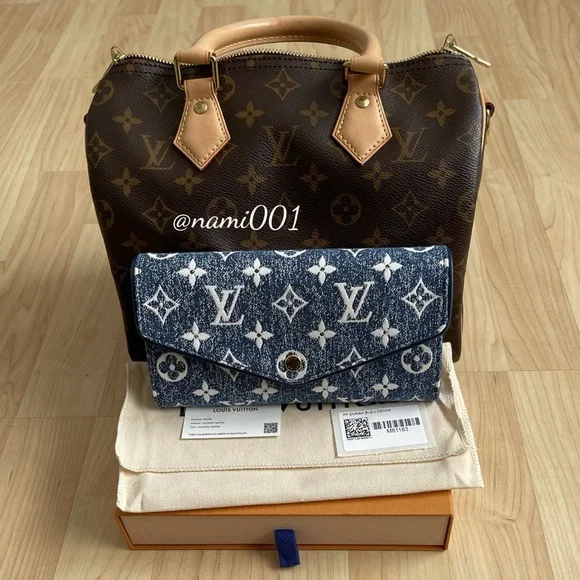 Louis Vuitton Denim Sarah Wallet - Picture 2 of 14